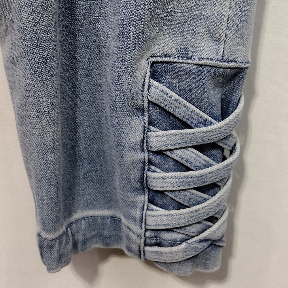 Soft Surroundings The Ultimate Braided Knot Ankle Jeans Womens M Blue Pull On - Picture 6 of 12